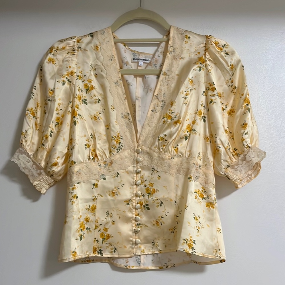 Reformation Silk Blouse